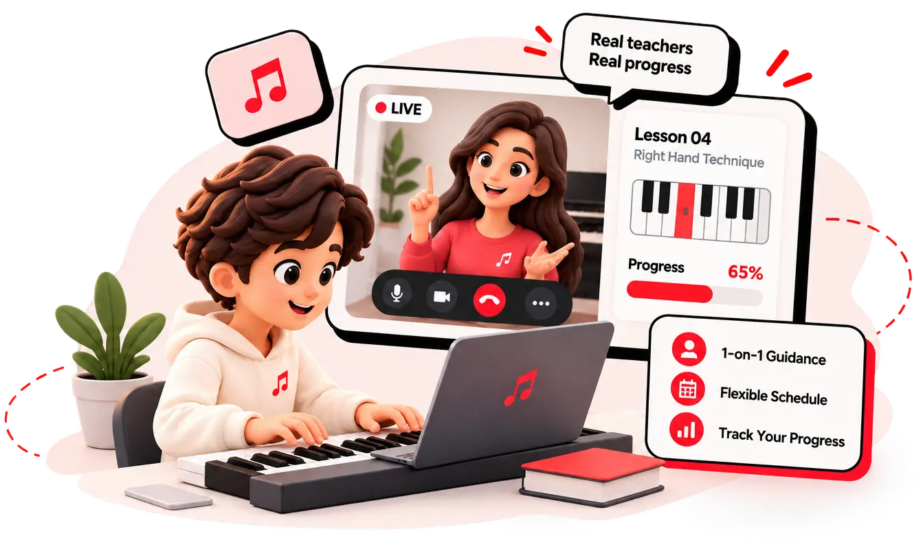 Online Piano Lessons with Personal Guidance